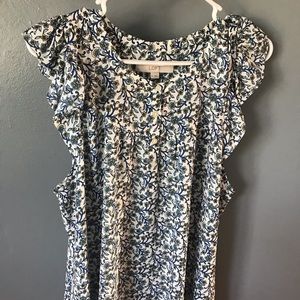 LOFT Vine Henley Shell NWT